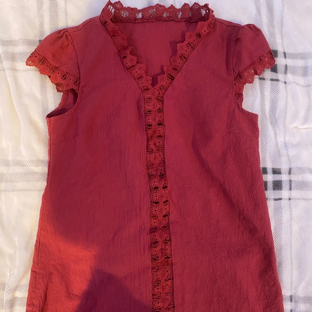 Shein pink blouse